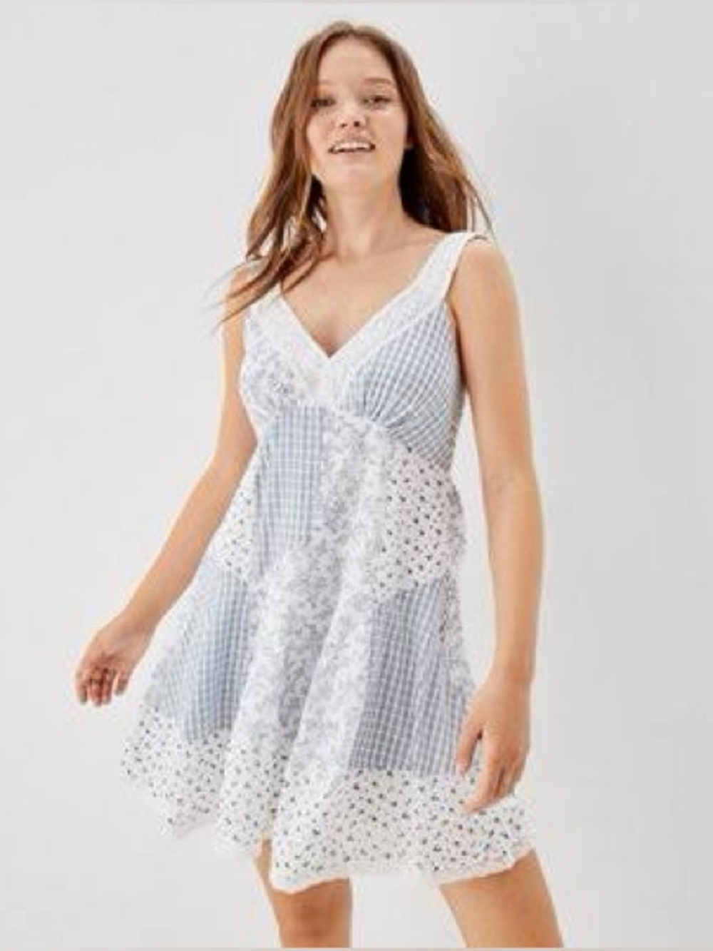 American Eagle Lace Inset Mini Dress